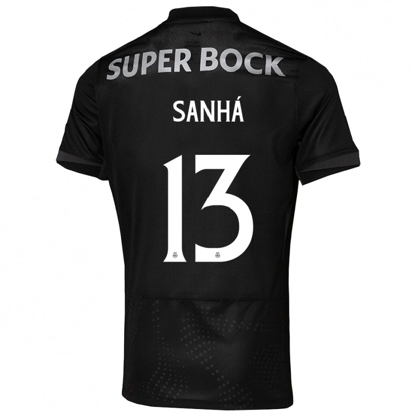 Danxen Damen Micael Sanhá #13 Schwarz Weiß Auswärtstrikot Trikot 2025/26 T-Shirt