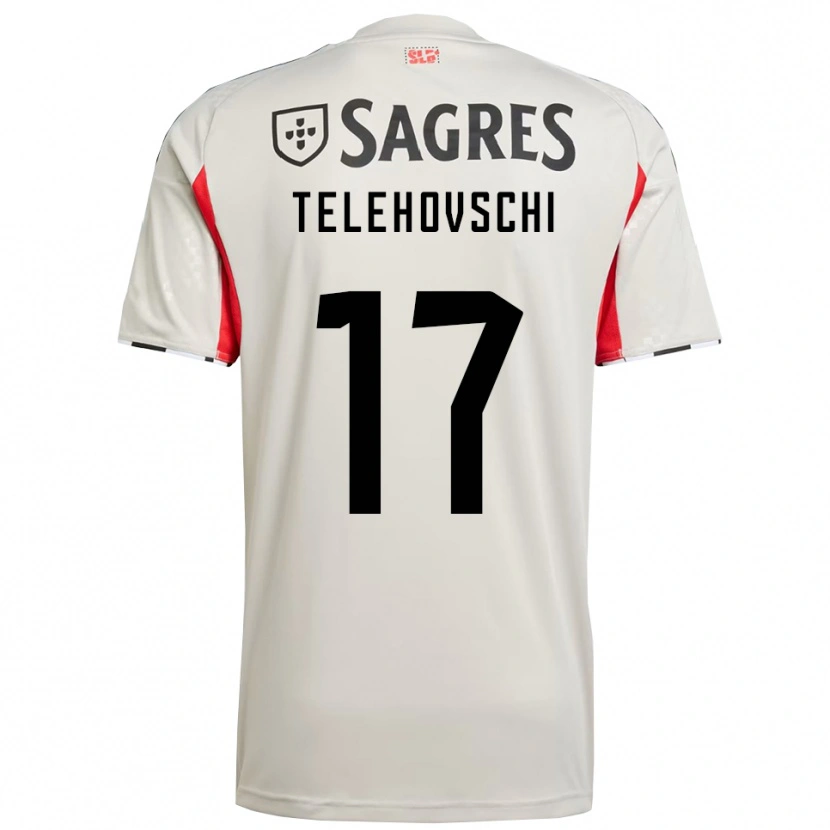 Danxen Damen Dinis Telehovschi #17 Creme Weiß Rot Auswärtstrikot Trikot 2025/26 T-Shirt