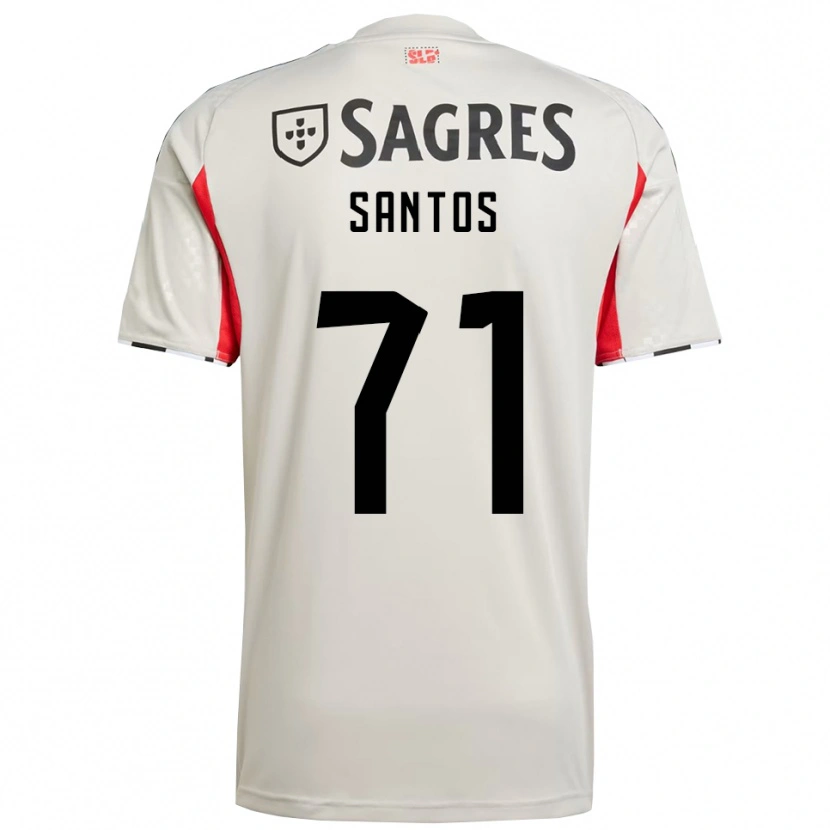 Danxen Damen Leandro Santos #71 Creme Weiß Rot Auswärtstrikot Trikot 2025/26 T-Shirt