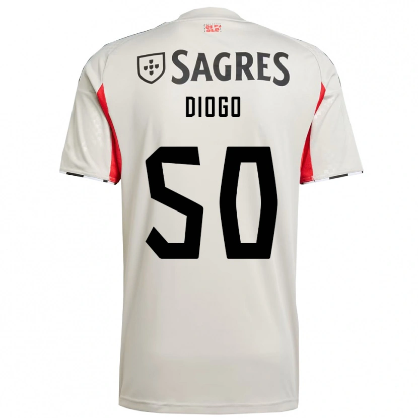 Danxen Damen Diogo Ferreira #50 Creme Weiß Rot Auswärtstrikot Trikot 2025/26 T-Shirt