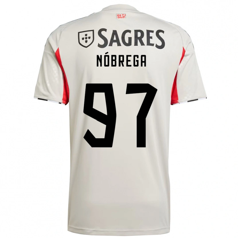 Danxen Damen Ricardo Nóbrega #97 Creme Weiß Rot Auswärtstrikot Trikot 2025/26 T-Shirt