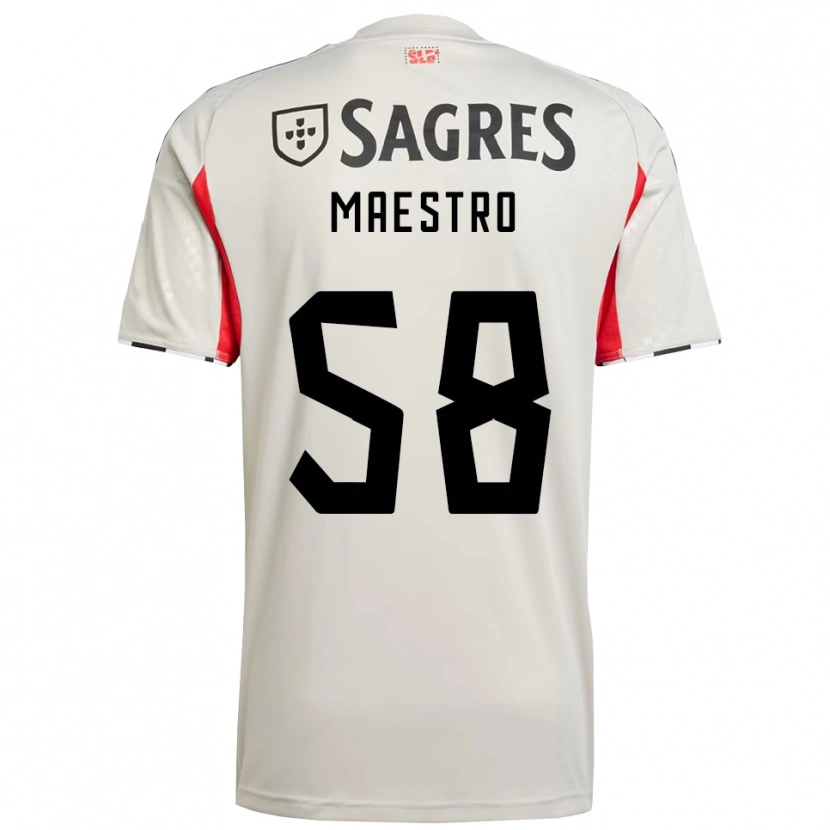 Danxen Damen Maestro #58 Creme Weiß Rot Auswärtstrikot Trikot 2025/26 T-Shirt