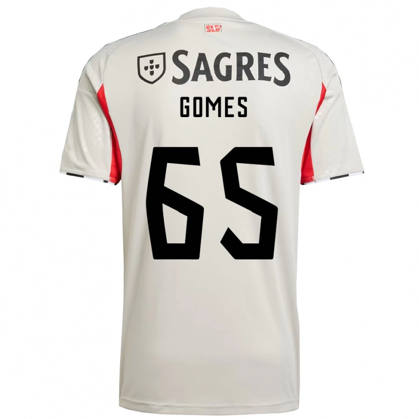 Danxen Damen André Gomes #65 Creme Weiß Rot Auswärtstrikot Trikot 2025/26 T-Shirt