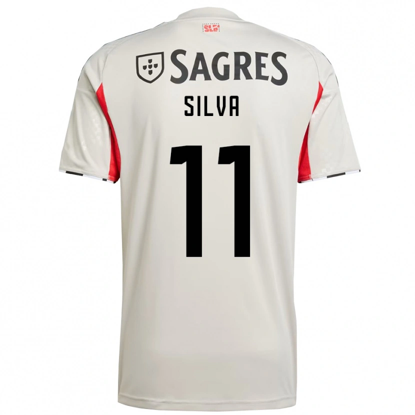 Danxen Damen Jéssica Silva #11 Creme Weiß Rot Auswärtstrikot Trikot 2025/26 T-Shirt