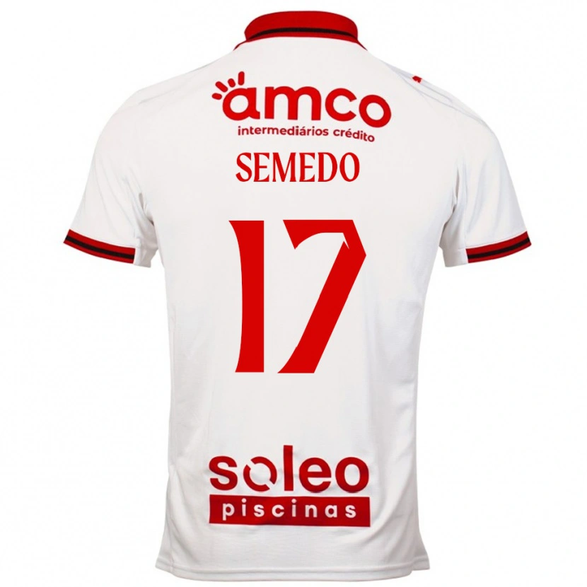 Danxen Damen Afonso Semedo #17 Weiß Rot Auswärtstrikot Trikot 2025/26 T-Shirt