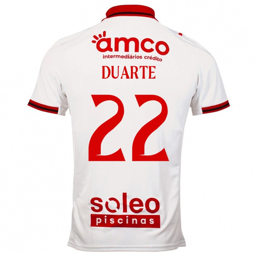 Danxen Damen Vânia Duarte #22 Weiß Rot Auswärtstrikot Trikot 2025/26 T-Shirt