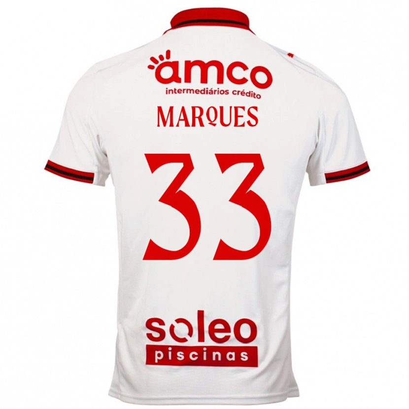 Danxen Damen João Marques #33 Weiß Rot Auswärtstrikot Trikot 2025/26 T-Shirt