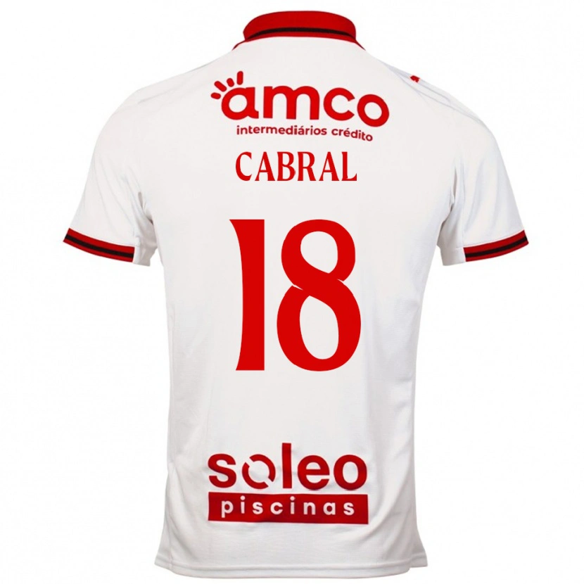 Danxen Damen Rafael Cabral #18 Weiß Rot Auswärtstrikot Trikot 2025/26 T-Shirt