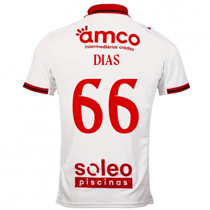Danxen Damen Gonçalo Dias #66 Weiß Rot Auswärtstrikot Trikot 2025/26 T-Shirt