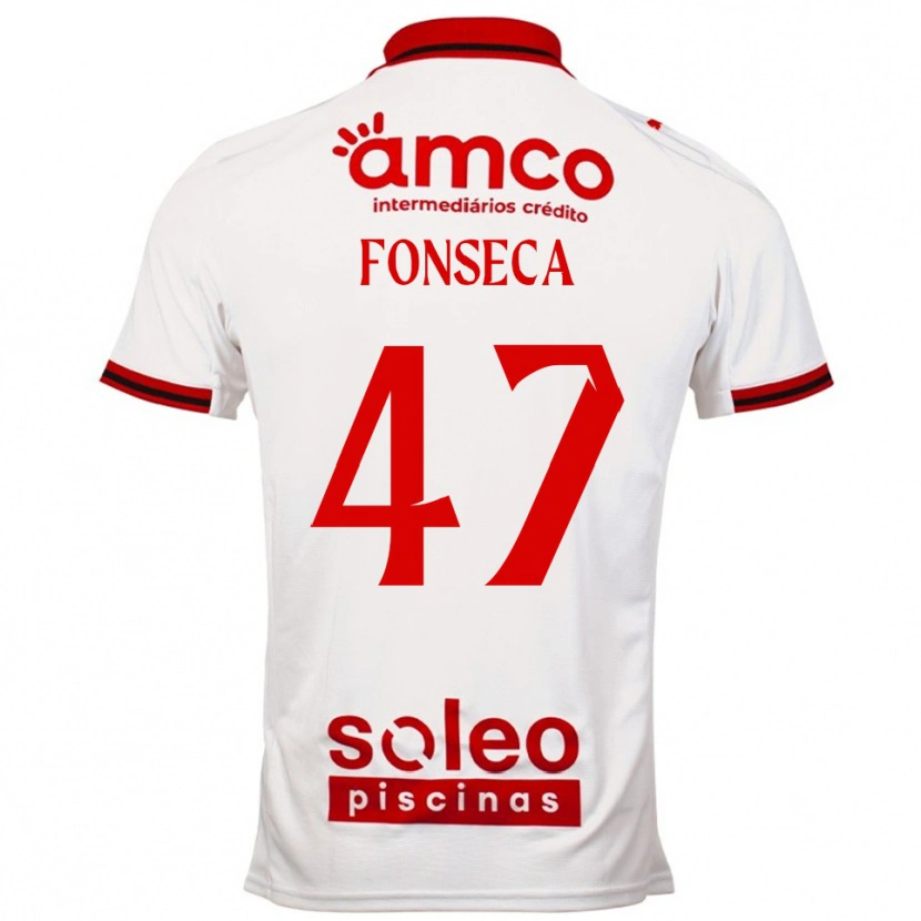Danxen Damen Diogo Fonseca #47 Weiß Rot Auswärtstrikot Trikot 2025/26 T-Shirt
