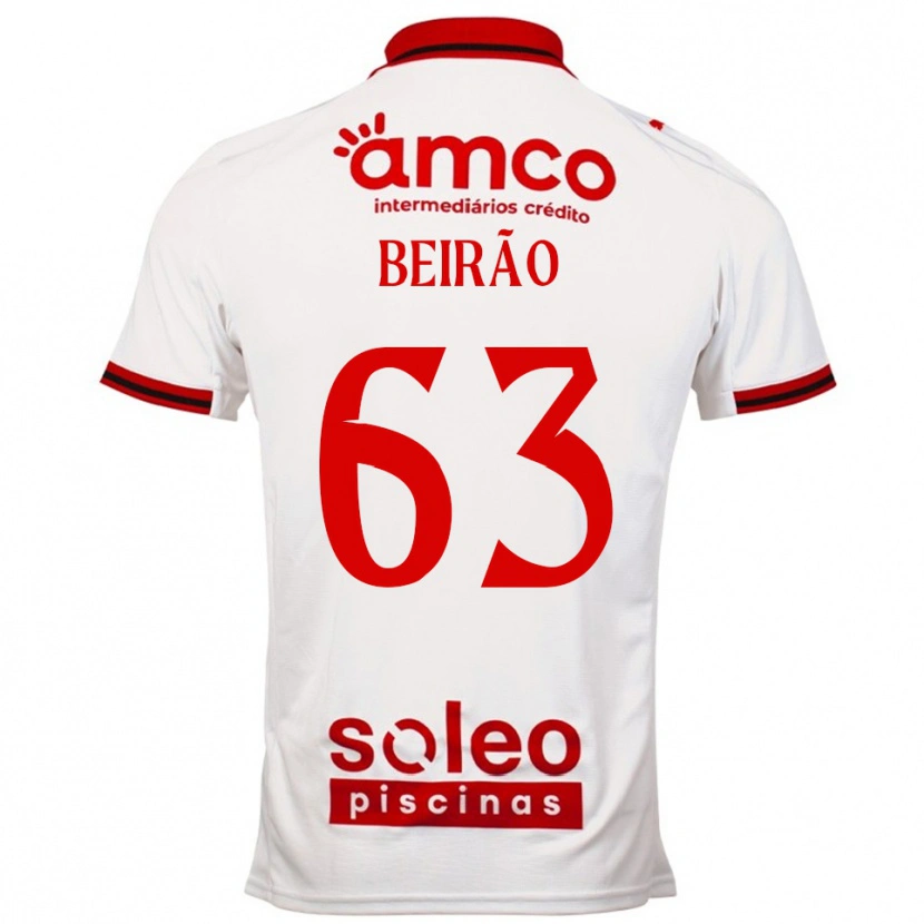 Danxen Damen Rodrigo Beirão #63 Weiß Rot Auswärtstrikot Trikot 2025/26 T-Shirt