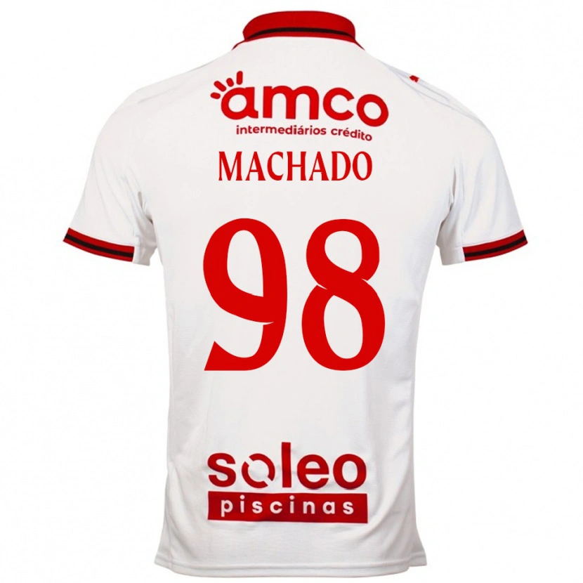Danxen Damen Gonçalo Machado #98 Weiß Rot Auswärtstrikot Trikot 2025/26 T-Shirt