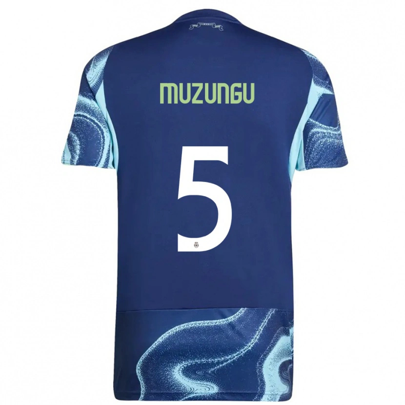 Danxen Damen Marvyn Muzungu #5 Marine Himmelblau Auswärtstrikot Trikot 2025/26 T-Shirt