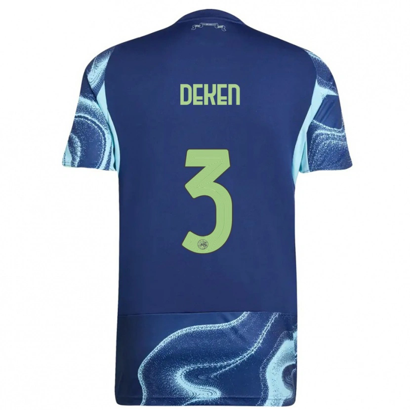 Danxen Damen Roy Deken #3 Marine Himmelblau Auswärtstrikot Trikot 2025/26 T-Shirt