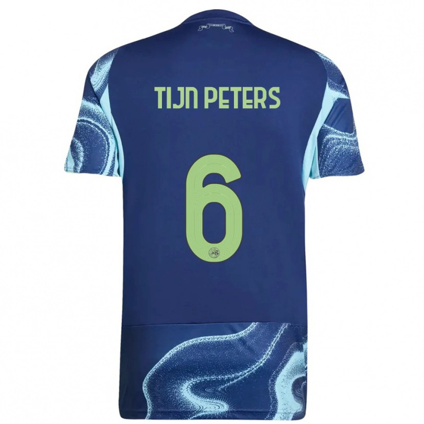 Danxen Damen Tijn Peters #6 Marine Himmelblau Auswärtstrikot Trikot 2025/26 T-Shirt
