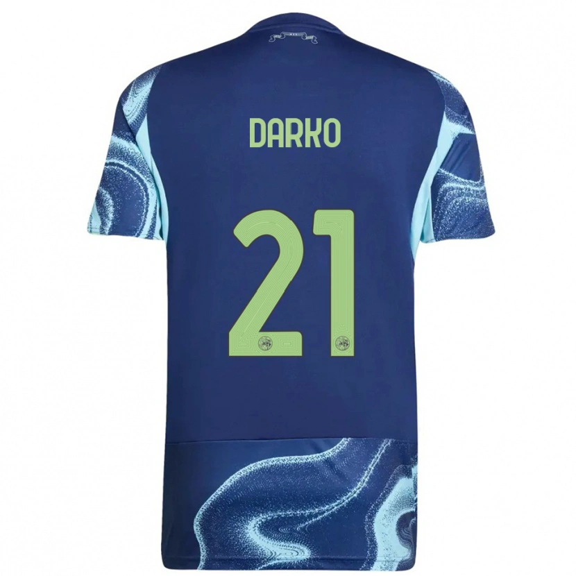 Danxen Damen Denzel Darko #21 Marine Himmelblau Auswärtstrikot Trikot 2025/26 T-Shirt