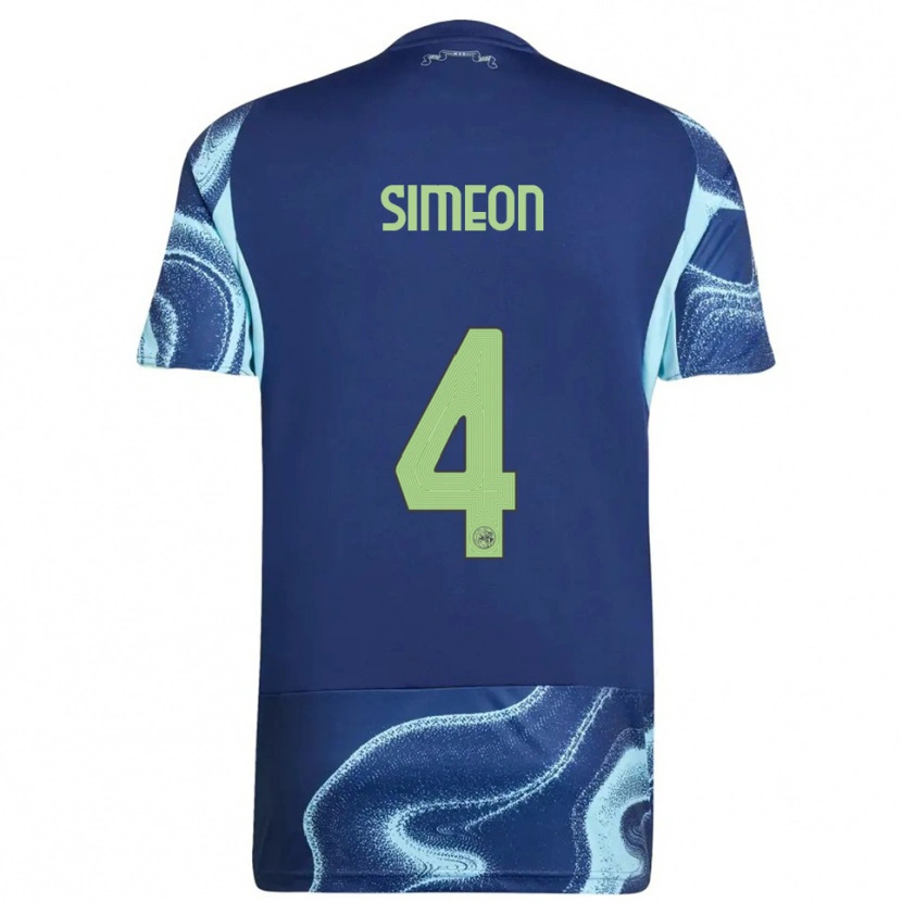 Danxen Damen Jeshurun Simeon #4 Marine Himmelblau Auswärtstrikot Trikot 2025/26 T-Shirt