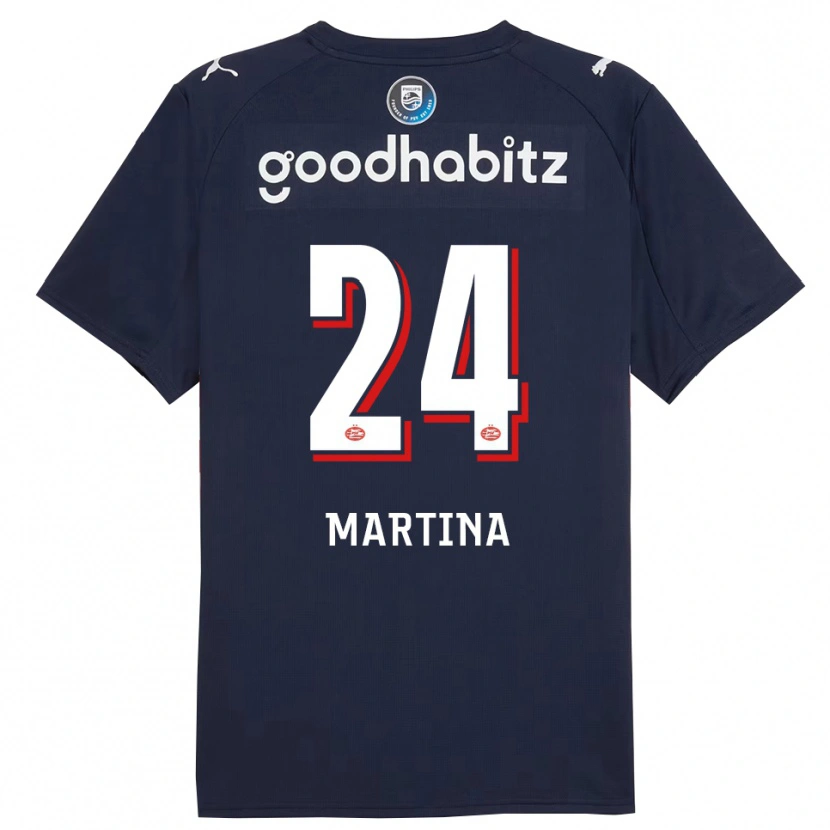 Danxen Damen Shijona Martina #24 Marine Weiß Auswärtstrikot Trikot 2025/26 T-Shirt