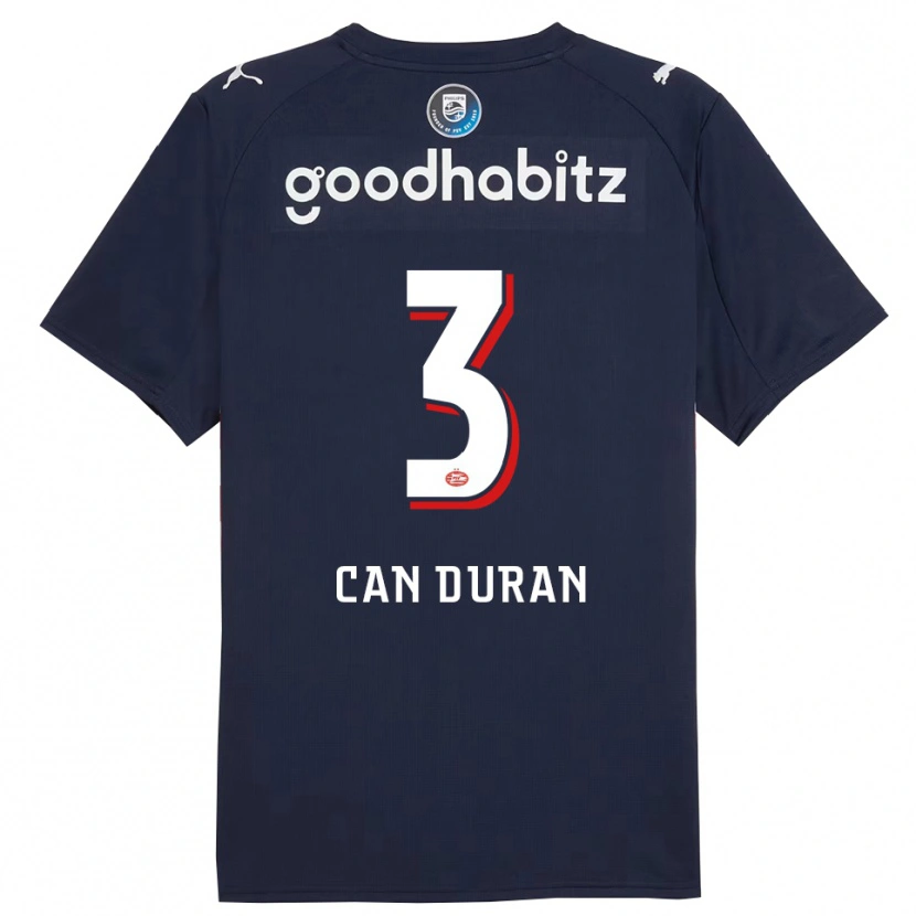 Danxen Damen Emre Can Duran #3 Marine Weiß Auswärtstrikot Trikot 2025/26 T-Shirt