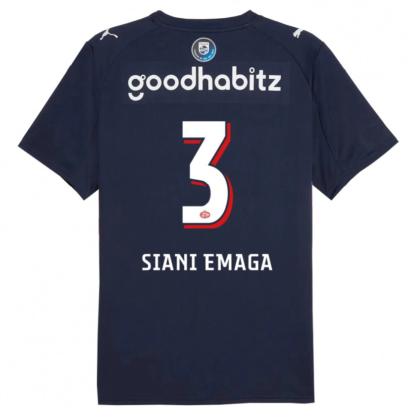 Danxen Damen Ezechiel Siani Emaga #3 Marine Weiß Auswärtstrikot Trikot 2025/26 T-Shirt