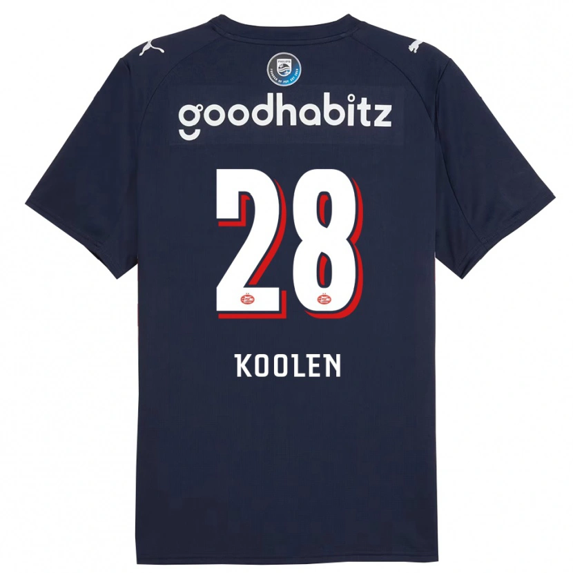 Danxen Damen Lars Koolen #28 Marine Weiß Auswärtstrikot Trikot 2025/26 T-Shirt