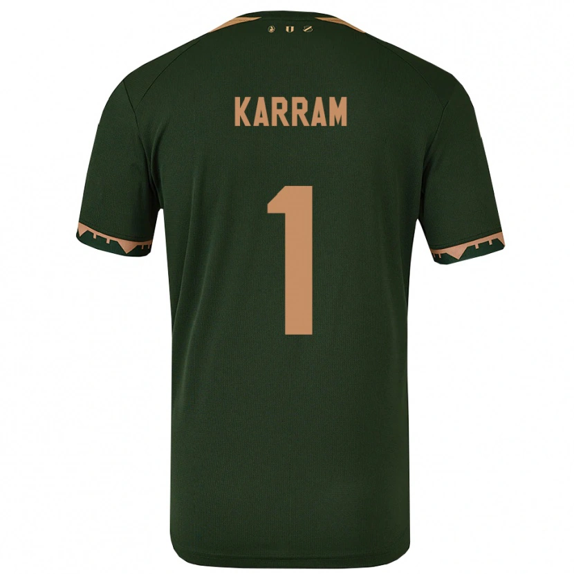 Danxen Damen Faris Karram #1 Grün Gold Auswärtstrikot Trikot 2025/26 T-Shirt