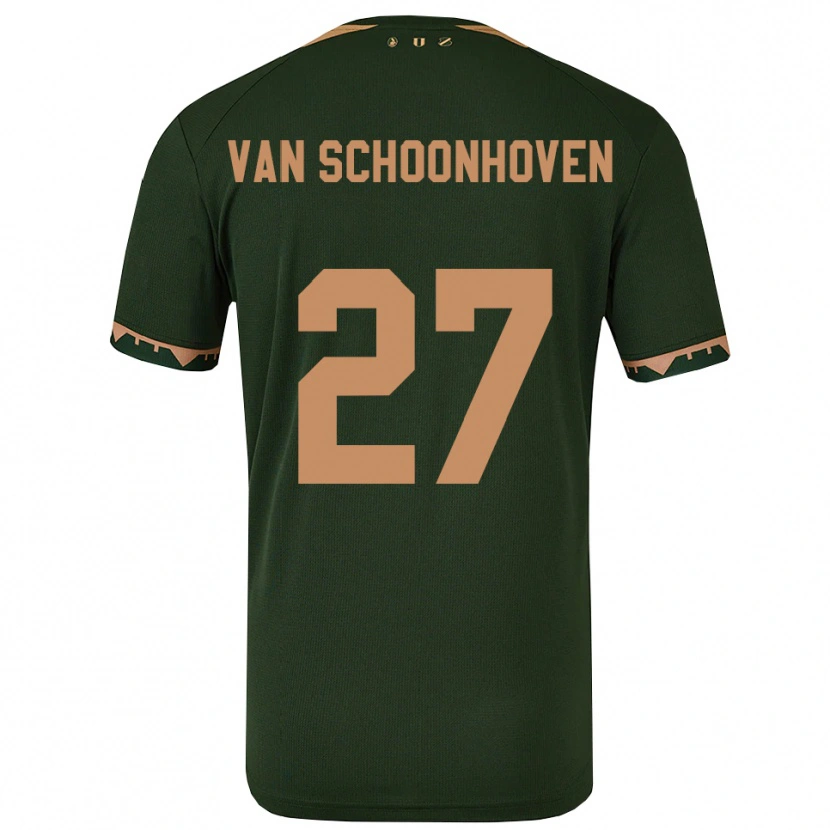 Danxen Damen Nurija Van Schoonhoven #27 Grün Gold Auswärtstrikot Trikot 2025/26 T-Shirt