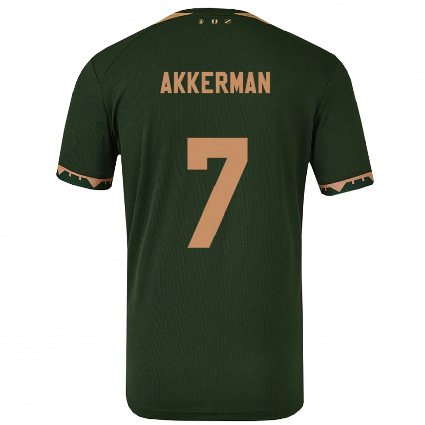 Danxen Damen Mees Akkerman #7 Grün Gold Auswärtstrikot Trikot 2025/26 T-Shirt