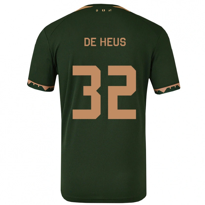 Danxen Damen Loïs De Heus #32 Grün Gold Auswärtstrikot Trikot 2025/26 T-Shirt