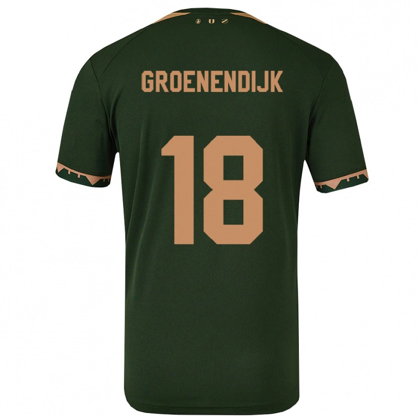 Danxen Damen Tami Groenendijk #18 Grün Gold Auswärtstrikot Trikot 2025/26 T-Shirt