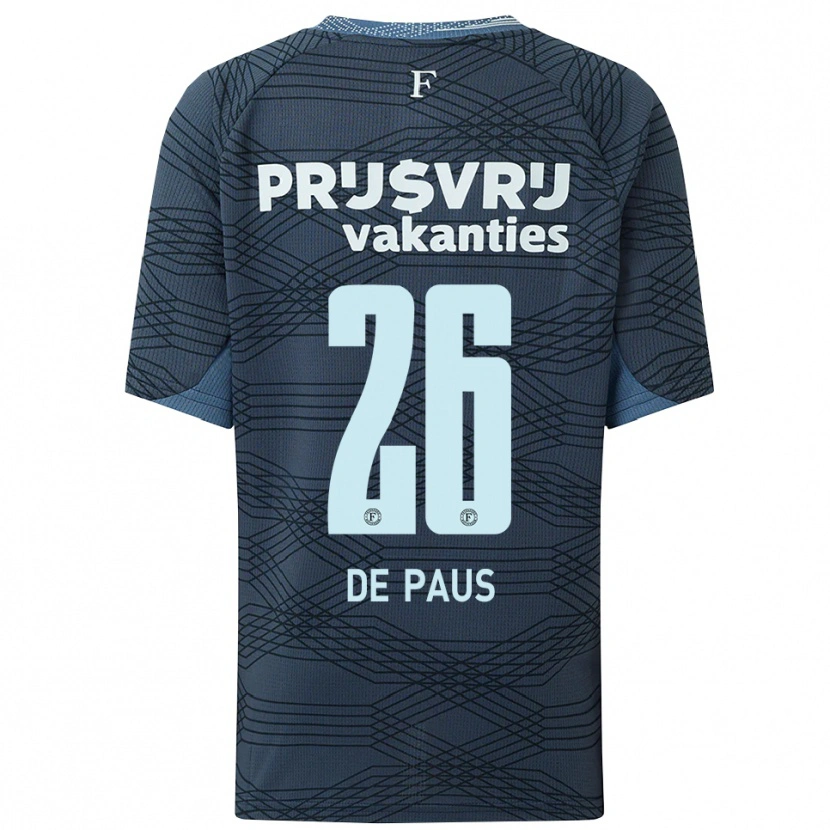 Danxen Damen Sanne De Paus #26 Schwarz Grau Auswärtstrikot Trikot 2025/26 T-Shirt