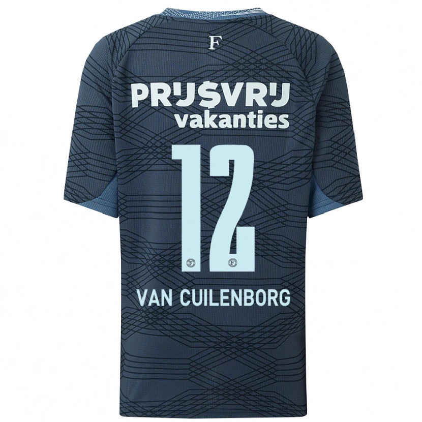 Danxen Damen Joshua Wilbrenninck-Van Cuilenborg #12 Schwarz Grau Auswärtstrikot Trikot 2025/26 T-Shirt