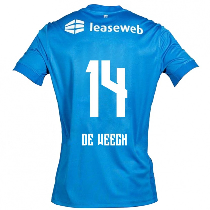 Danxen Damen Bo Op De Weegh #14 Blau Weiß Auswärtstrikot Trikot 2025/26 T-Shirt