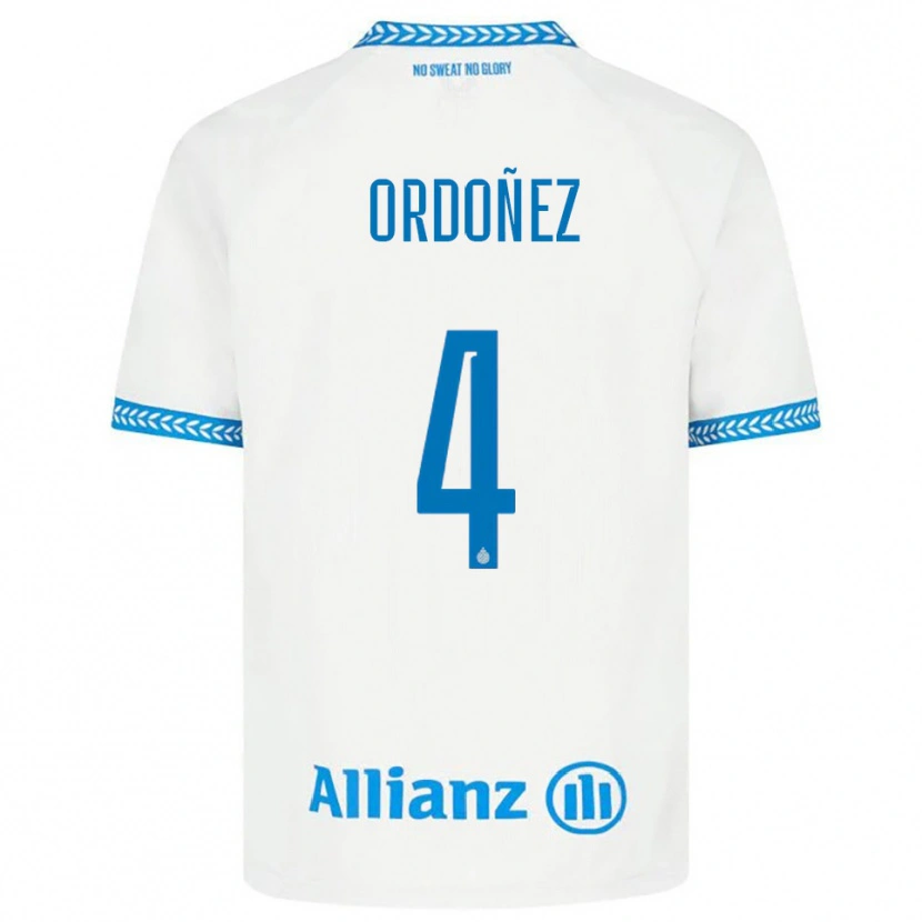 Danxen Damen Joel Ordóñez #4 Blau Weiß Auswärtstrikot Trikot 2025/26 T-Shirt
