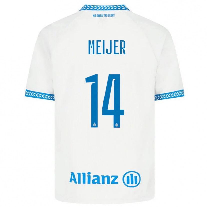 Danxen Damen Bjorn Meijer #14 Blau Weiß Auswärtstrikot Trikot 2025/26 T-Shirt