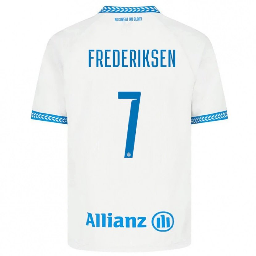 Danxen Damen Rebekka Frederiksen #7 Blau Weiß Auswärtstrikot Trikot 2025/26 T-Shirt