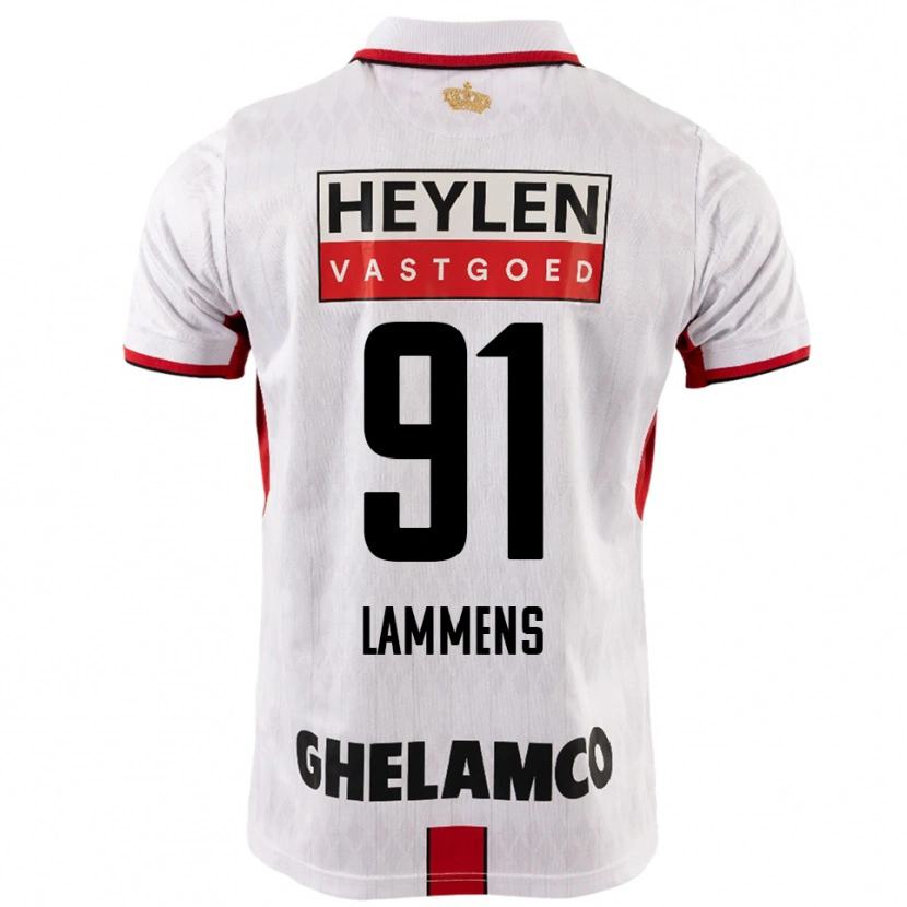 Danxen Damen Senne Lammens #91 Weiß Rot Auswärtstrikot Trikot 2025/26 T-Shirt