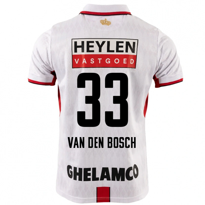 Danxen Damen Zeno Van Den Bosch #33 Weiß Rot Auswärtstrikot Trikot 2025/26 T-Shirt