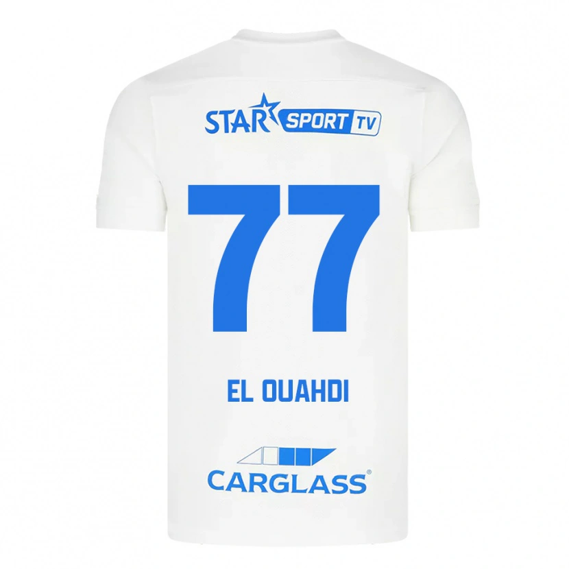 Danxen Damen Zakaria El Ouahdi #77 Weiß Blau Auswärtstrikot Trikot 2025/26 T-Shirt