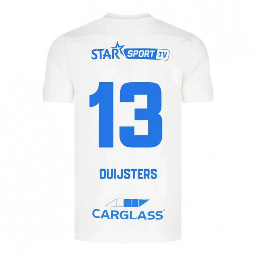 Danxen Damen Gwen Duijsters #13 Weiß Blau Auswärtstrikot Trikot 2025/26 T-Shirt