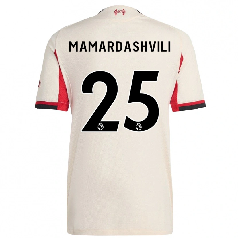 Danxen Damen Giorgi Mamardashvili #25 Weiß Schwarz Auswärtstrikot Trikot 2025/26 T-Shirt