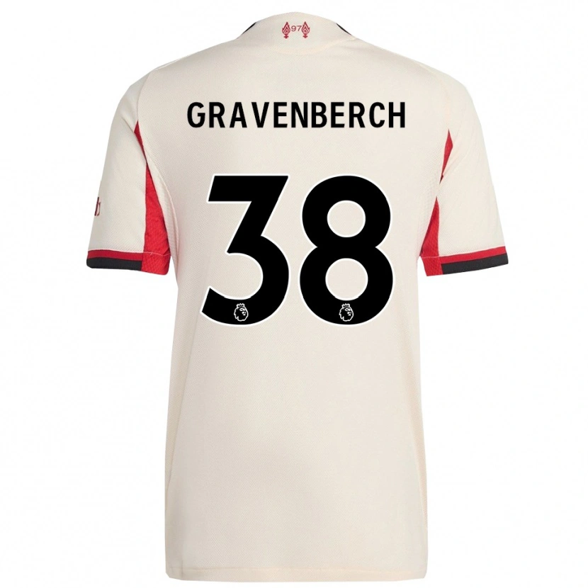 Danxen Damen Ryan Gravenberch #38 Weiß Schwarz Auswärtstrikot Trikot 2025/26 T-Shirt