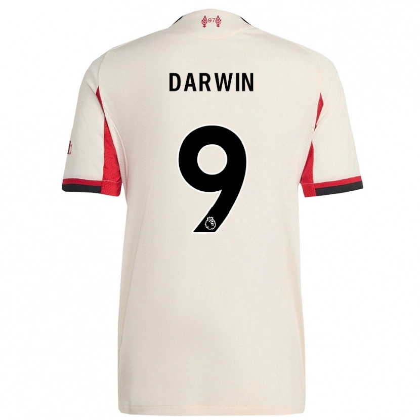 Danxen Damen Darwin Núñez #9 Weiß Schwarz Auswärtstrikot Trikot 2025/26 T-Shirt