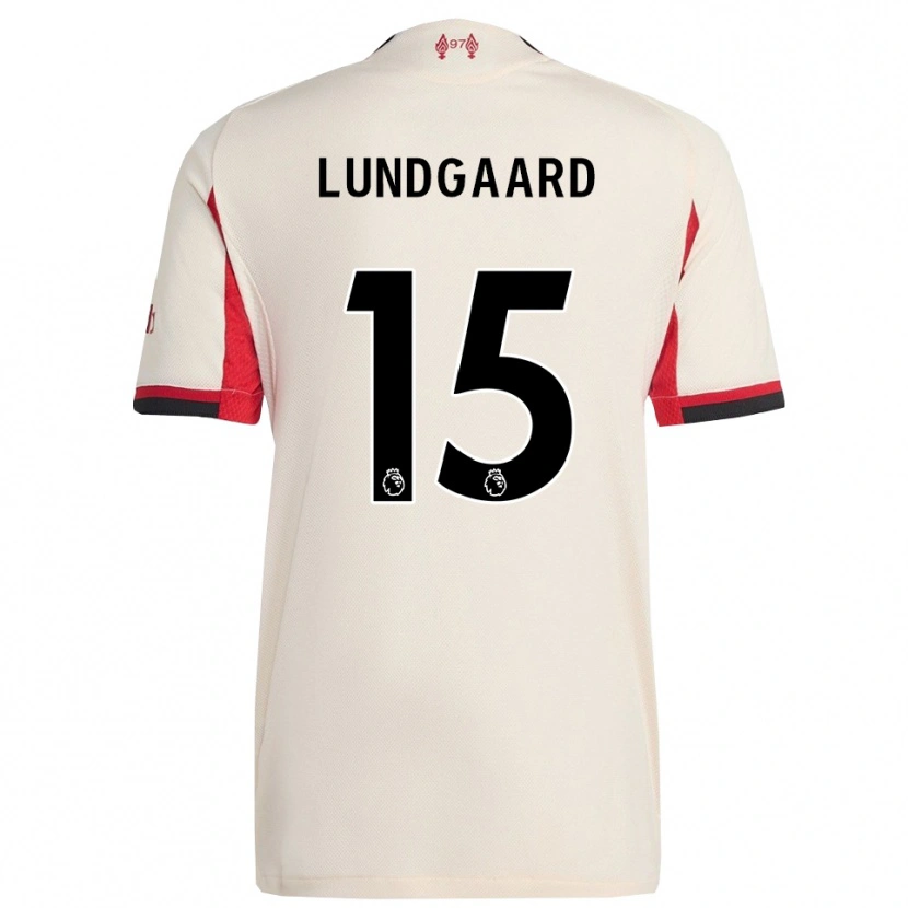 Danxen Damen Sofie Lundgaard #15 Weiß Schwarz Auswärtstrikot Trikot 2025/26 T-Shirt
