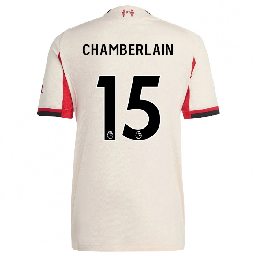 Danxen Damen Alex Oxlade Chamberlain #15 Weiß Schwarz Auswärtstrikot Trikot 2025/26 T-Shirt