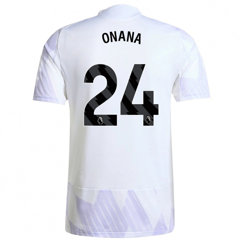 Danxen Damen André Onana #24 Weiß Lila Lila Auswärtstrikot Trikot 2025/26 T-Shirt