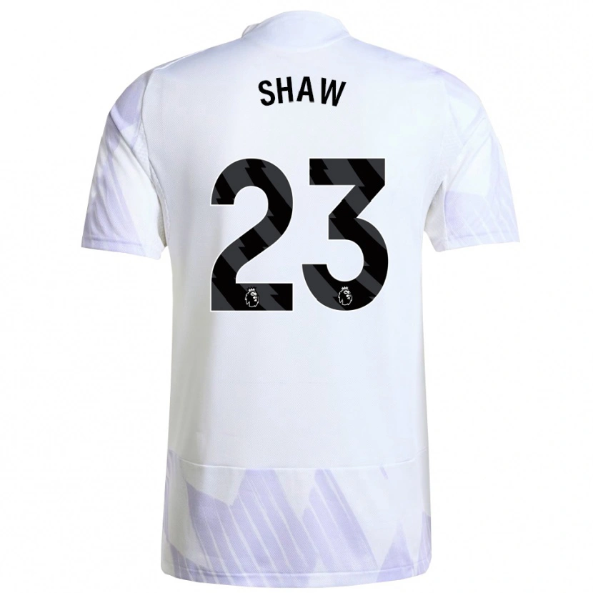 Danxen Damen Luke Shaw #23 Weiß Lila Lila Auswärtstrikot Trikot 2025/26 T-Shirt