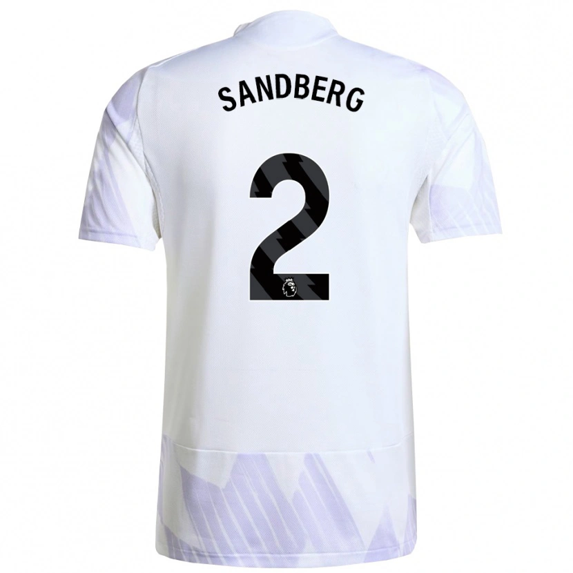 Danxen Damen Anna Sandberg #2 Weiß Lila Lila Auswärtstrikot Trikot 2025/26 T-Shirt