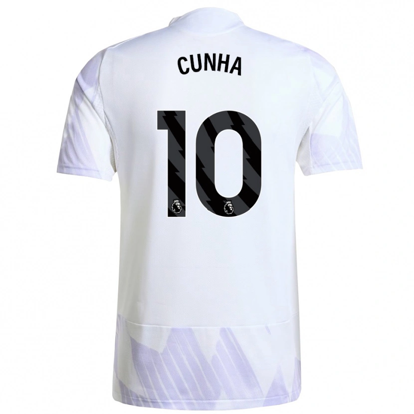 Danxen Damen Matheus Cunha #10 Weiß Lila Lila Auswärtstrikot Trikot 2025/26 T-Shirt