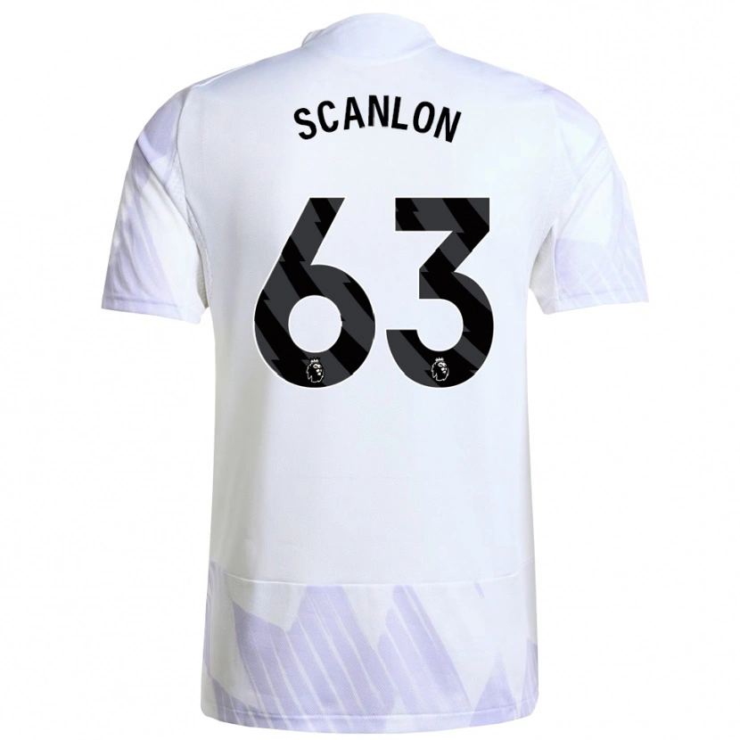 Danxen Damen James Scanlon #63 Weiß Lila Lila Auswärtstrikot Trikot 2025/26 T-Shirt
